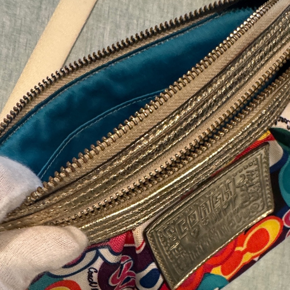 Coach Multicolor Crossbody Bag with Silver Details - Picture 14 of 14